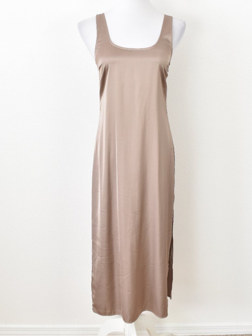 Abercrombie & Fitch Satin Midi Slip Dress NEW - XS - Picture 2 of 9